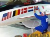 General Dynamics F-16A no.75-0745 demonstrator detail nose with flags