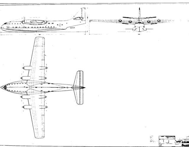 Official Dornier works drawing of the big Do-214 flying boat