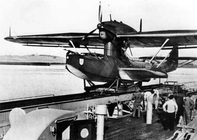 A Luftwaffe Do-18D on the catapult launch.