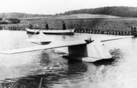 The V.42 in the water. The person in the cockpit could be Adolph Page, the only person who flew it.