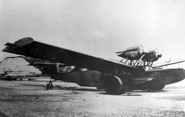 The Rohrbach Ro-II resting on its beaching gear. It was later sold to the Japanese Mitsubishi works