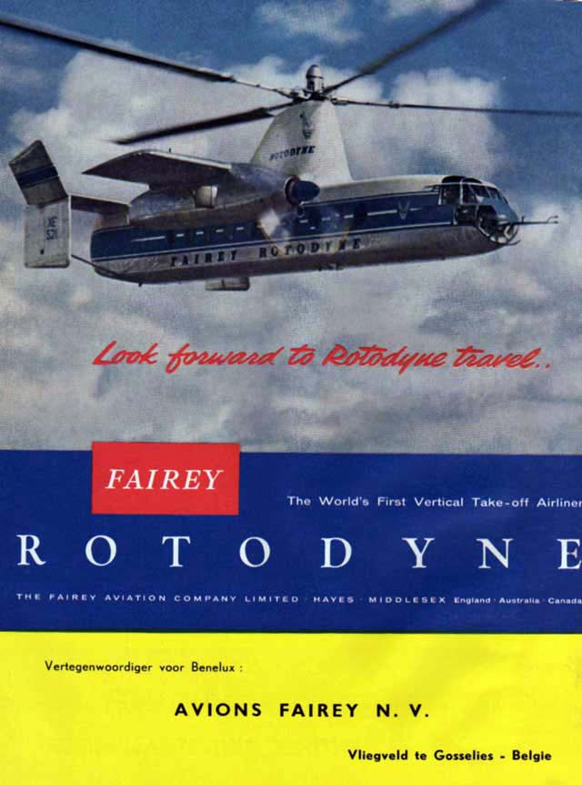 Fairey Rotodyne advertizing