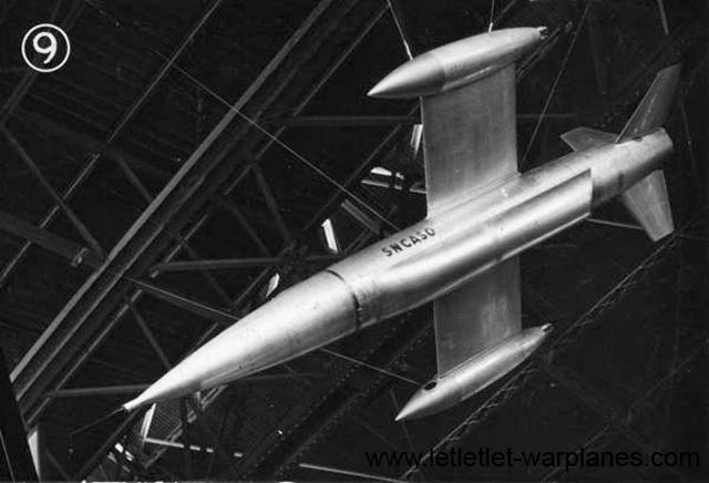 Model of an unmanned all-rocket version of the Trident as shown in 1955 at the Paris Airshow at Le Bourget. It was never built.