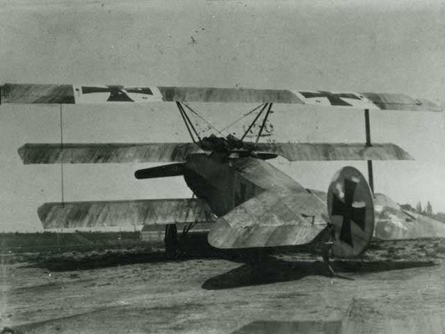 Rear view of the Voss triplane