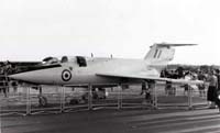 A photo of the short-living second prototype XD151. It was taken in 1957 at the SBAC air-show at Farnborough before its first flight.