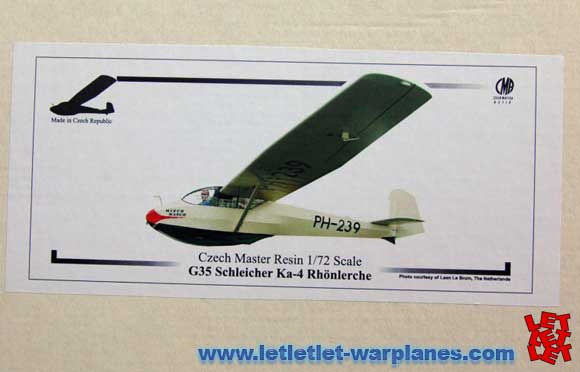 Schleicher Ka-6 Rhönlerche 1/72 resin kit CMR