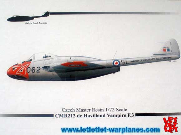 CMR 212 De Havilland Vampire F.3 1/72