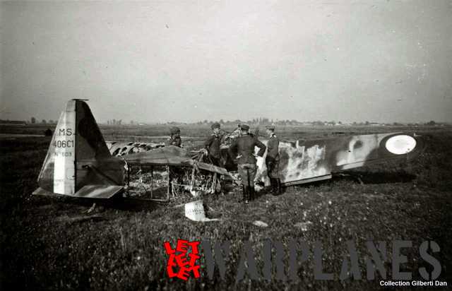 Ms 406 C1 N° 603 from 3°escadrille GC II/2 abamndoned at Chissey-sur-Loue. (Daniel Gilberti)