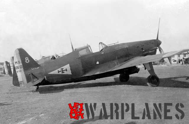 Ms406 n° 56  Jerusalem cross is take in Dijon Airfield before departure to the front. What can be seen on image, this machine has two camouglage colors and interesting that demarcation is on fuselage, behind the canopy. (Daniel Gilberti)