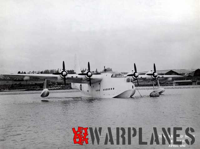 Short Sunderland Mk. IV MZ269 was in fact the first Seaford prototype. The photo was taken in April 1945.