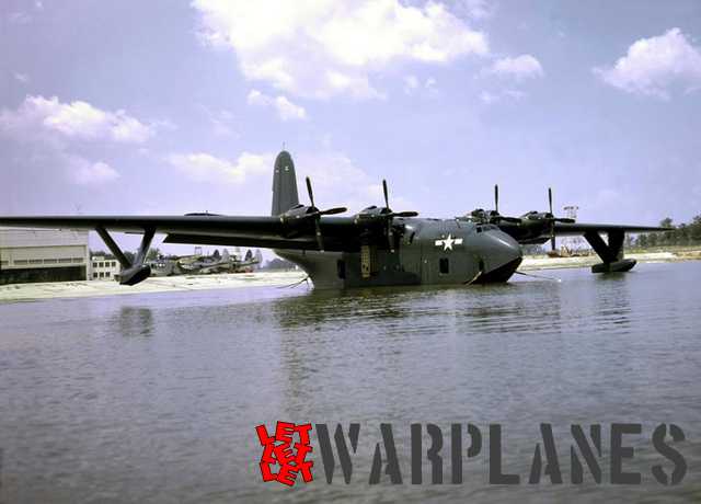 Rare color image of the Martin 'Hawaii Mars' no. 1 BuNo. 76819 shortly after it was launched into the water in July 1945 at Middle River. Its name was not yet painted on the nose.