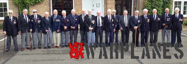 Ex-members of Pathfinder Force meeting at RAF Wyton for Pathfinder Weekend in August 2014, average age 96