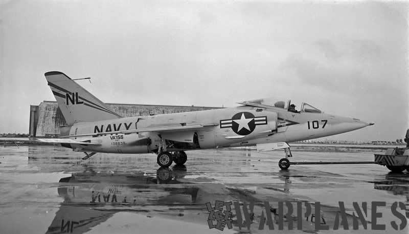 Short-nose F11F-1 no. 138636 assigned to U.S. Navy squadron VA-156; the first to receive the Tiger. (Mark Nankivil collection)