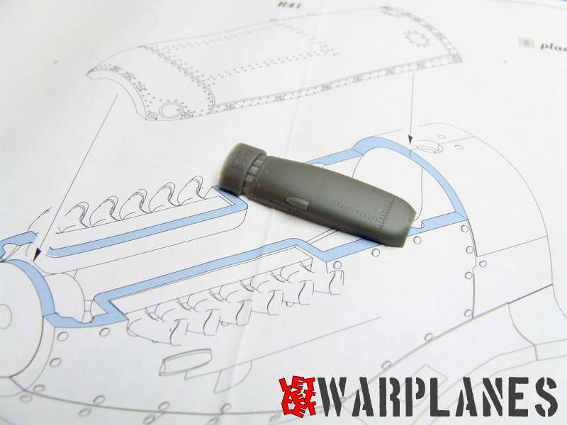 Spitfire Mk. IX top cowling single part