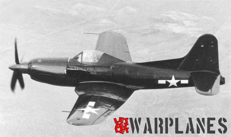 The XF2R-1 on an early test flight. It sill carries the old-style national markings without the red bars.