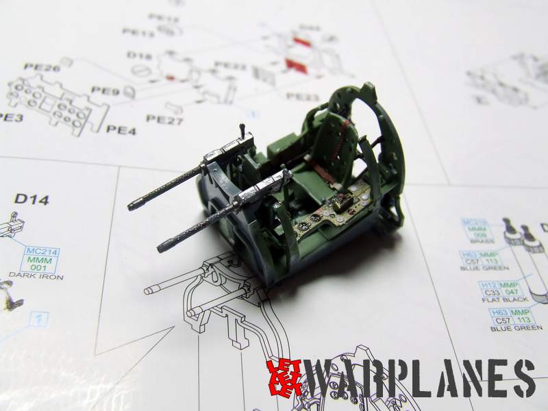 Eduard A6M2 assembled cockpit