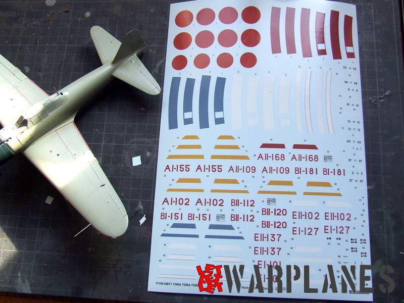 Eduard A6M2, Pearl Harbor attack, 1/48 scale decal