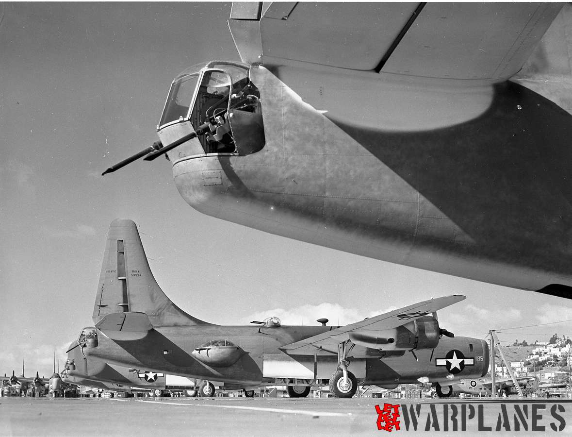 Consolidated PB4Y-2, BuNo 59534 is visible in behind. Photo taken in factory, 9th November 1944.