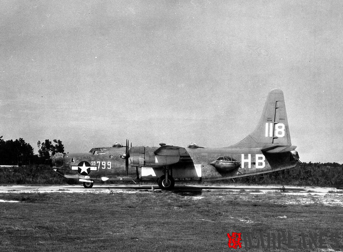 Consolidated PB4Y-2, Bu No 59799, from VB-4 at NAAS Jacksonville, 1945. Photo- USN