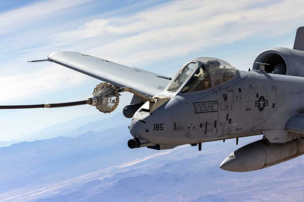 A-10C during in flight refueling operation