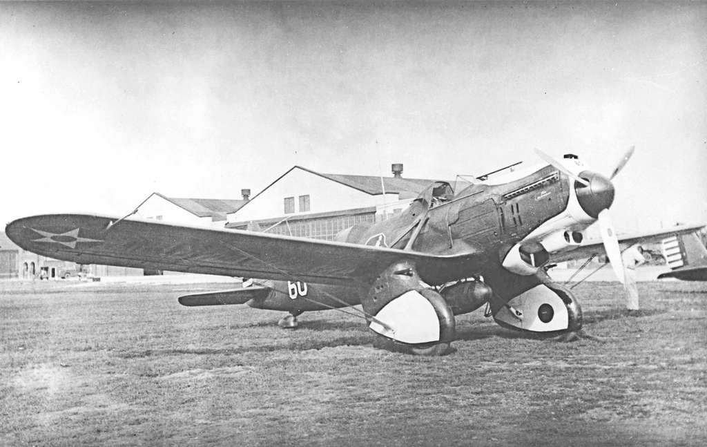 Curtiss Y1A-8, no. 60 of the 13th Attack Squadron. Note 52 gallon dropable fuel drop under the belly
